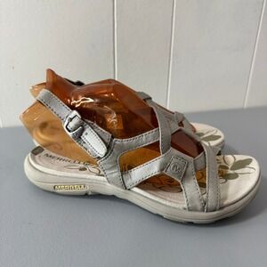 Merrell Womens Sandals Size 7 Adjustable Straps Walking Comfortable Light Gray